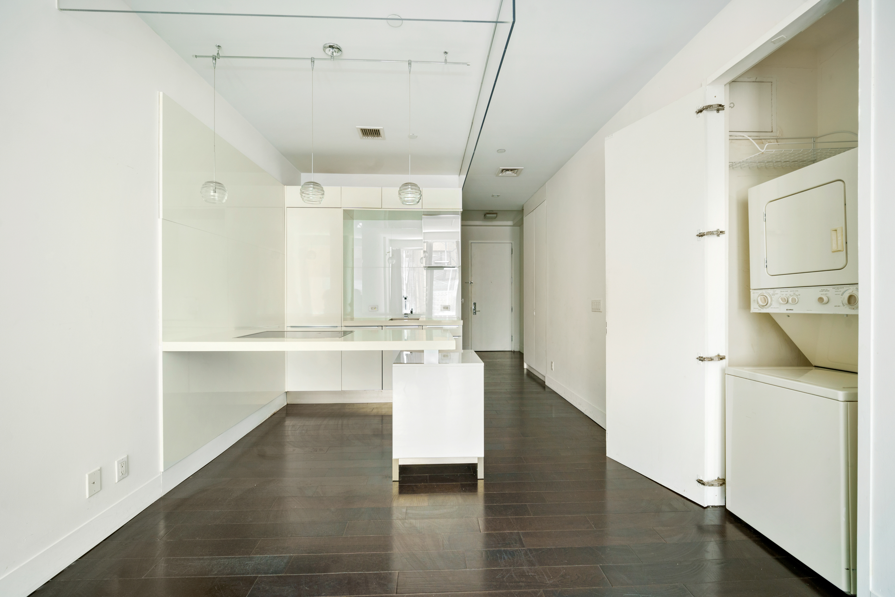 a view of walk in closet with window