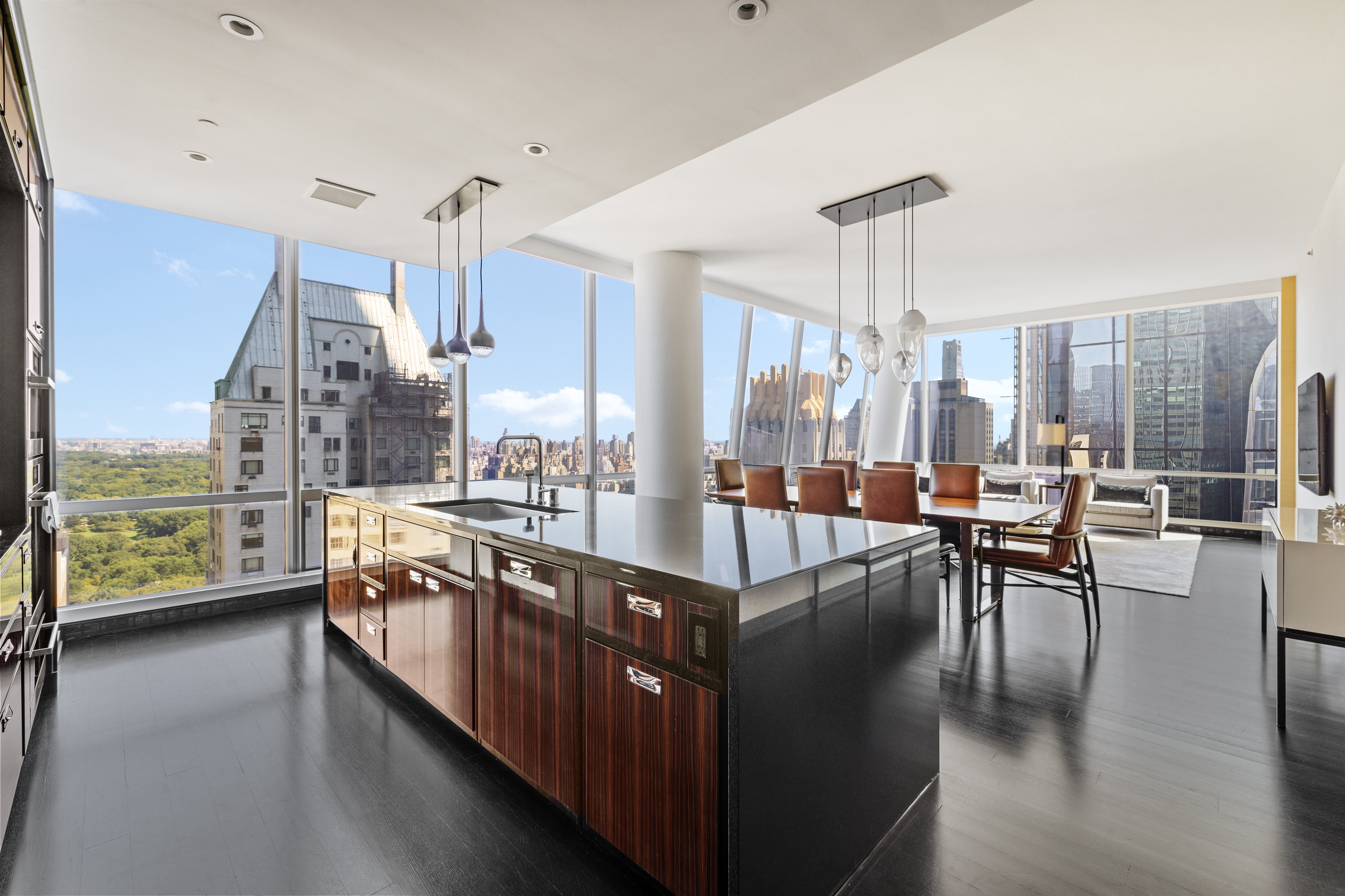 a very nice looking kitchen with a large window