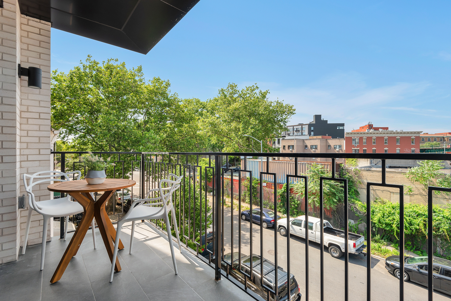 a view of a balcony