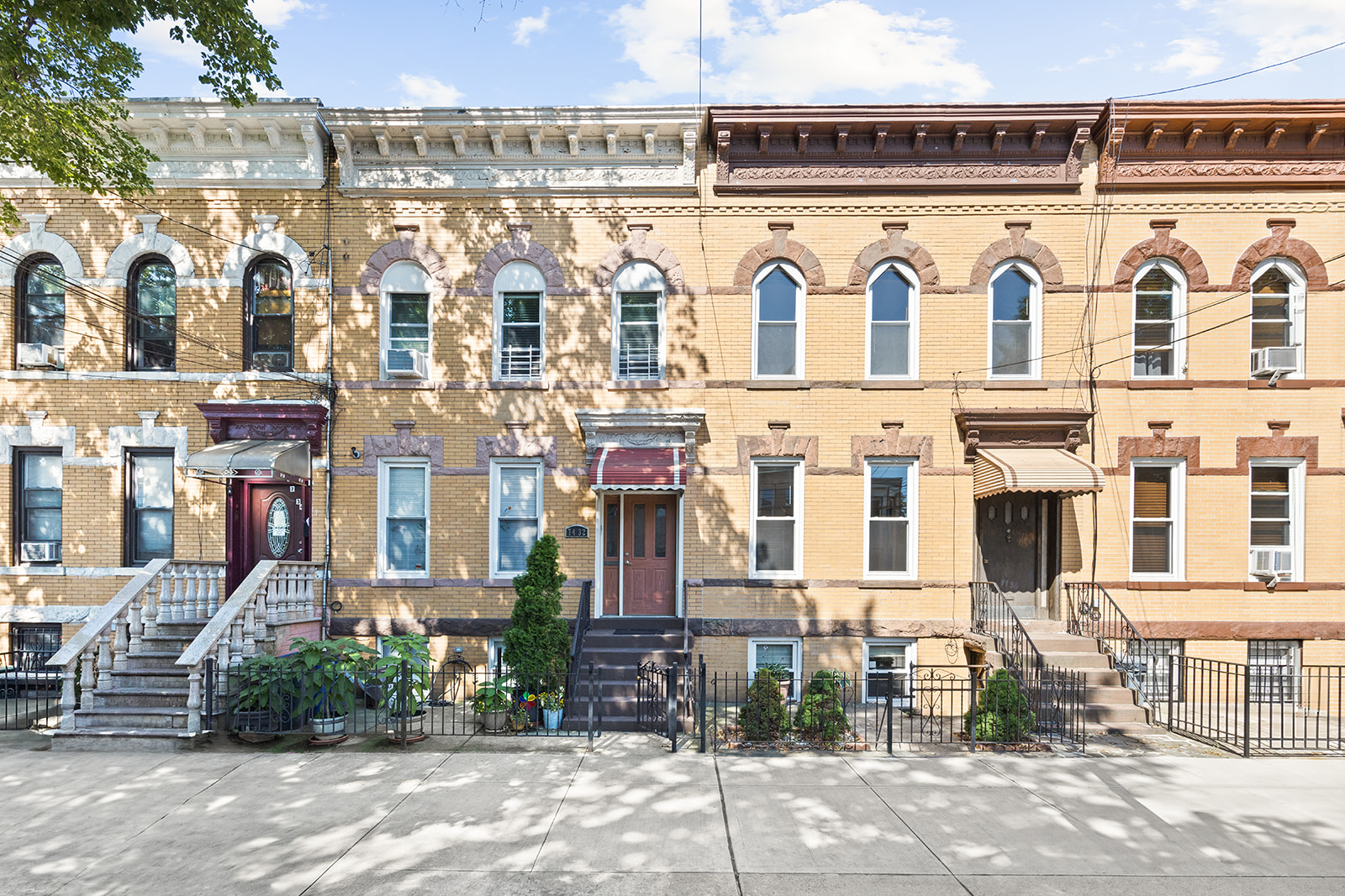 a view of a white building