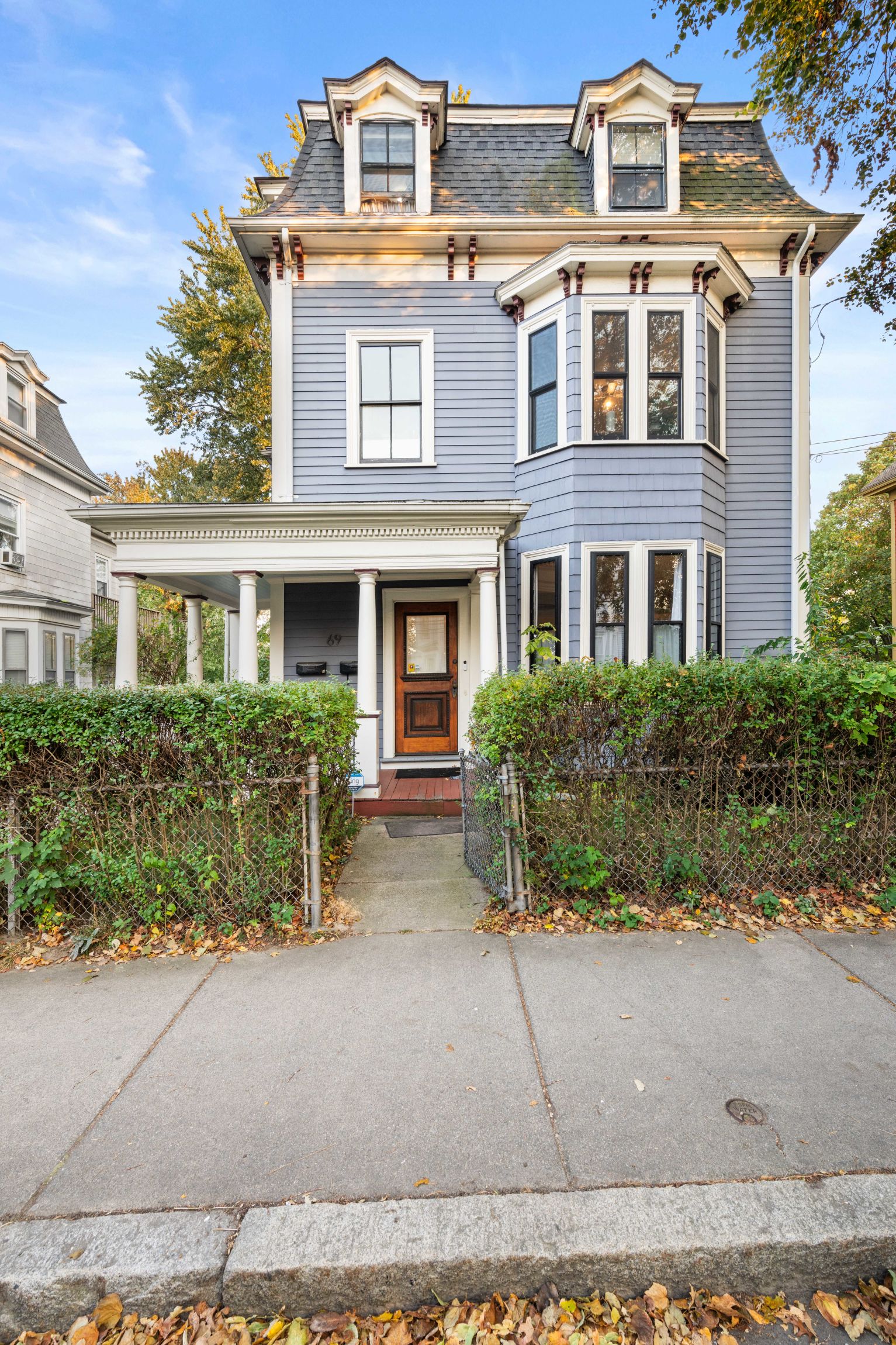 a front view of a house