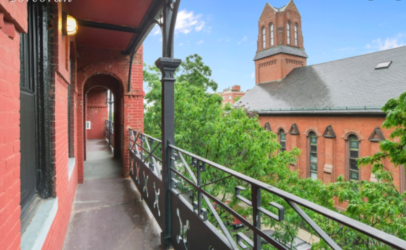 a view of a balcony