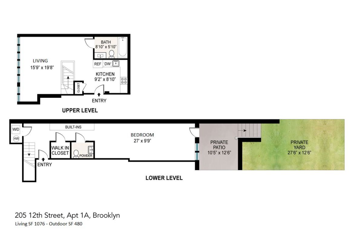 $875,000 | 205 12th Street, Unit 1A | Gowanus