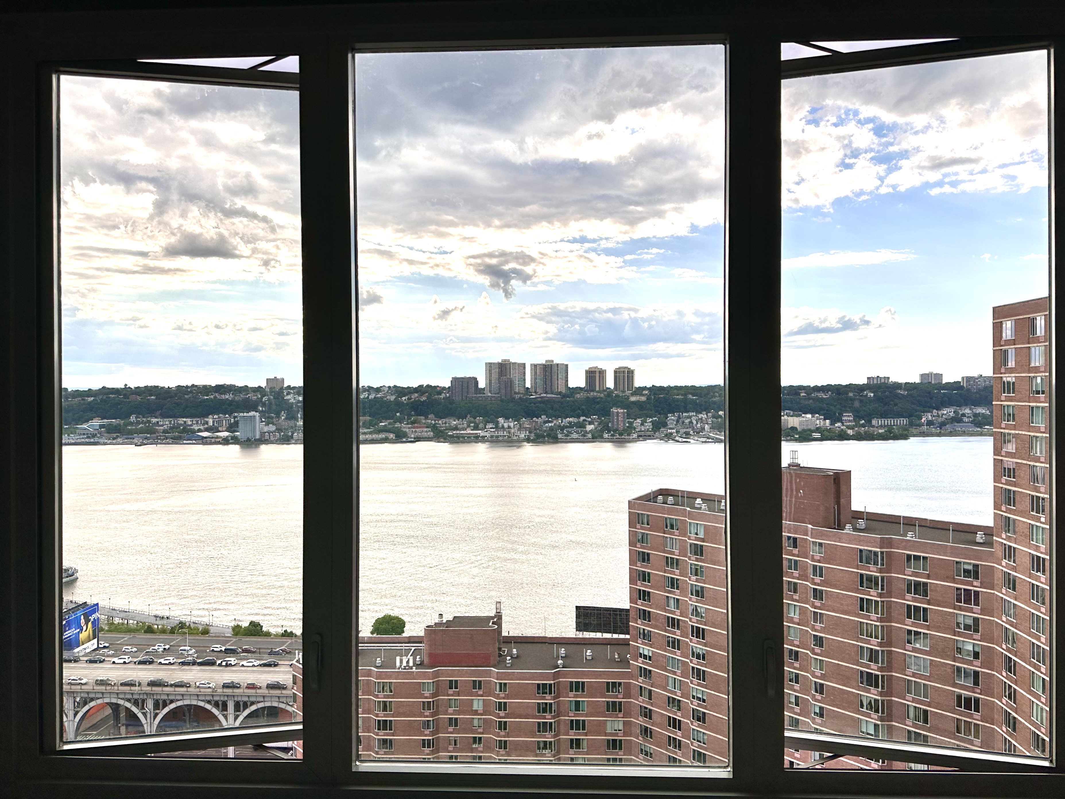 a view of a city from a window