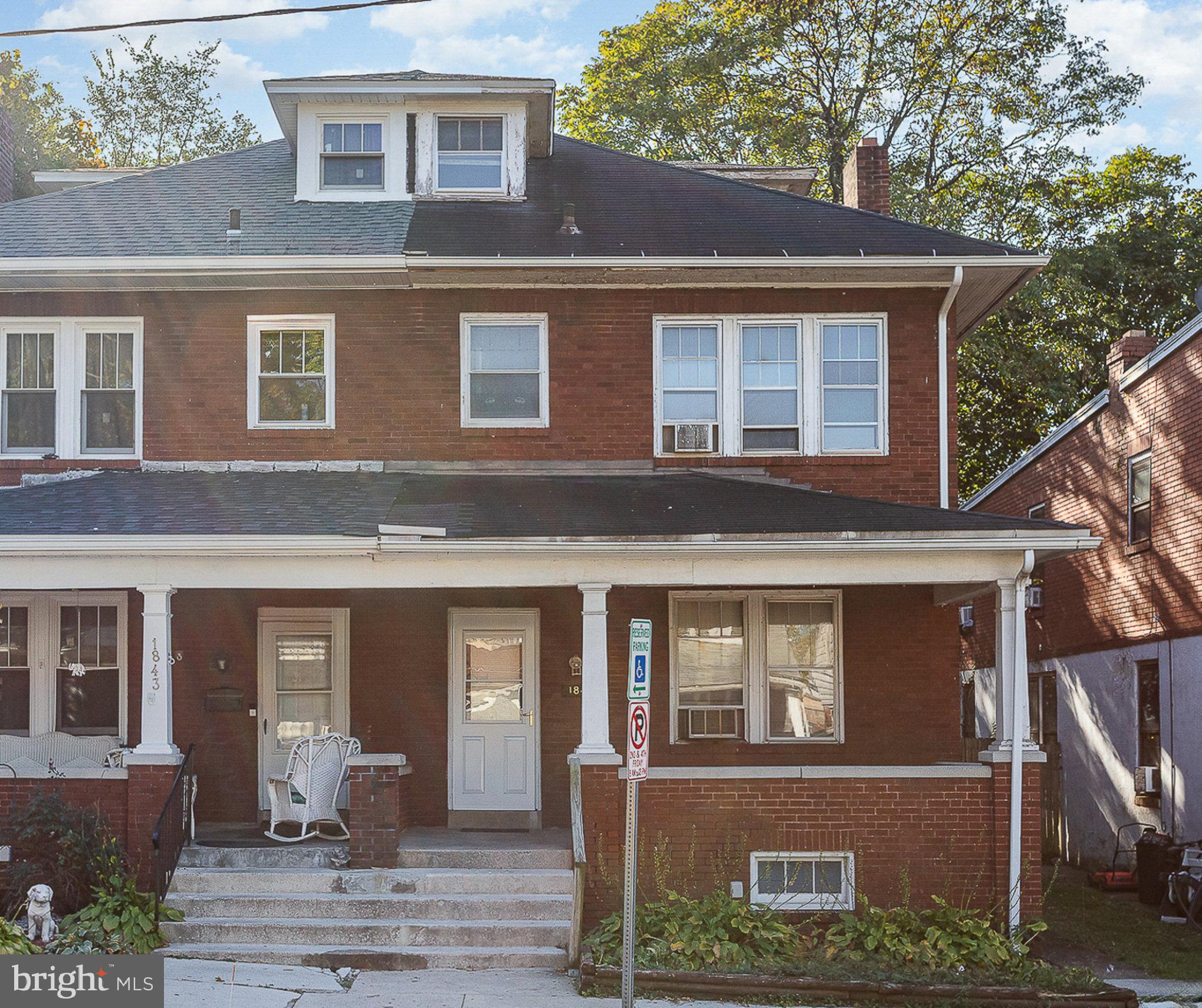 a front view of a house