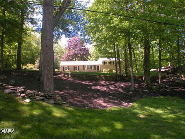 a view of a tree with a yard