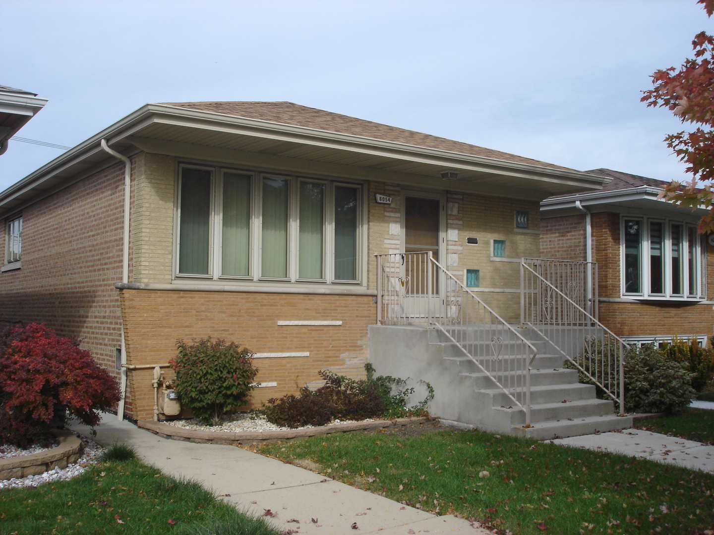 a front view of a house