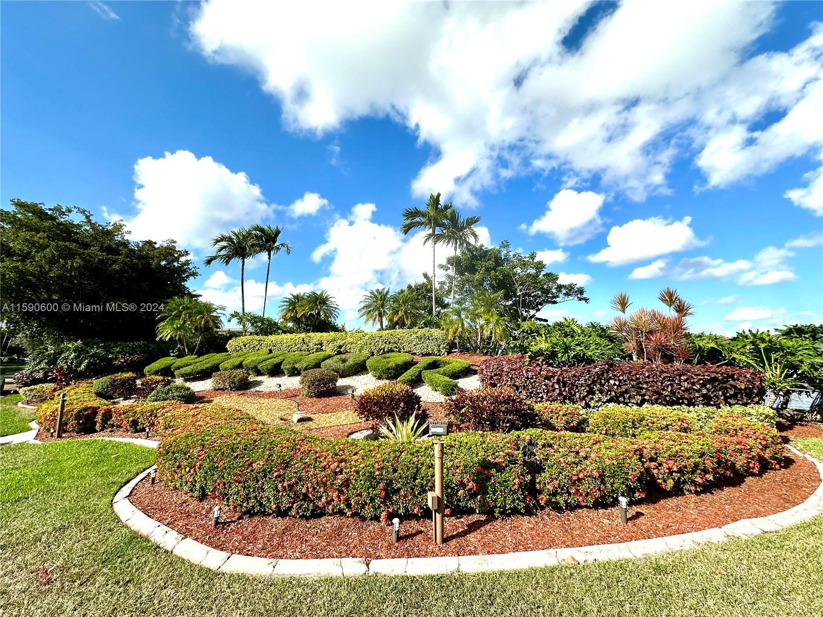 a view of a garden