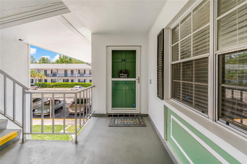 a view of a entryway door of the house