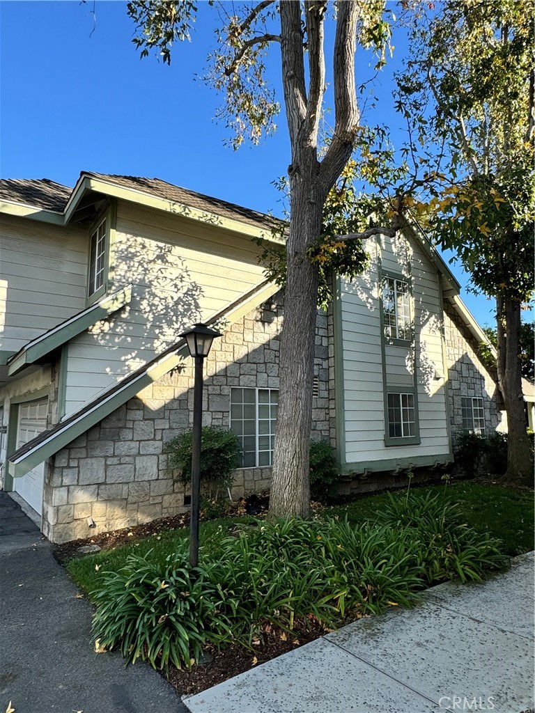 a view of a backyard