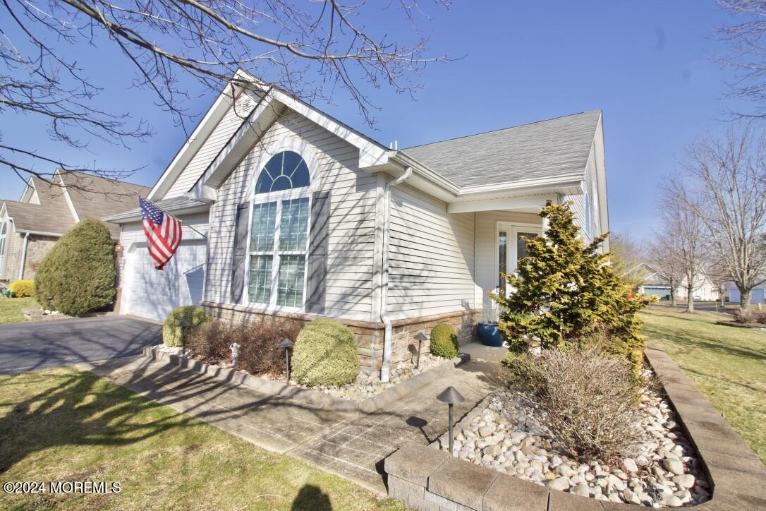 a front view of a house