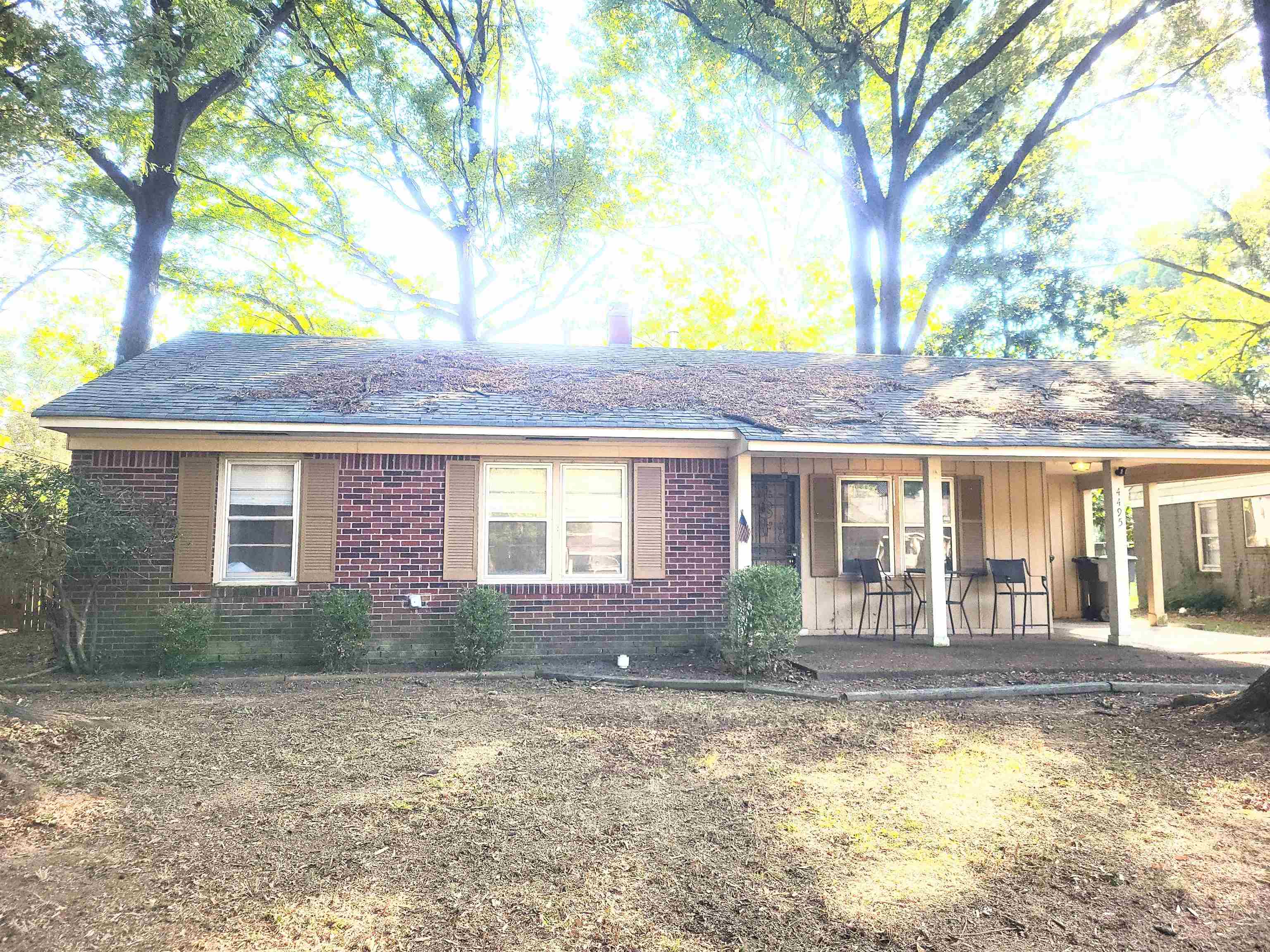 View of single story home