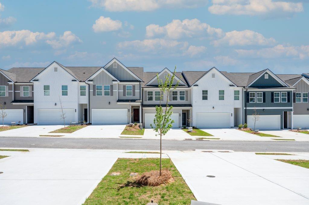 a house with trees in front of it