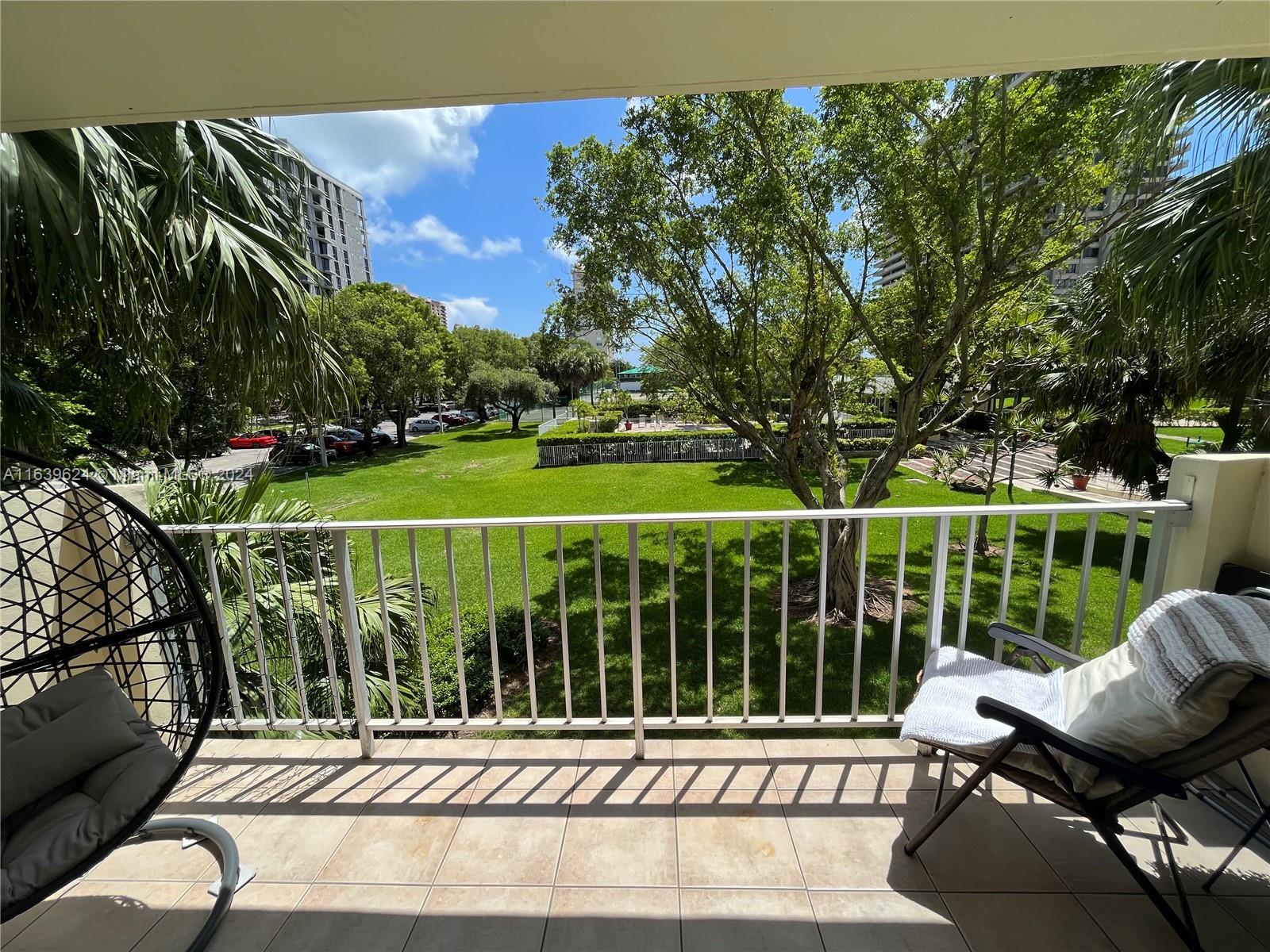 Balcony - Master apartment. Enough space to fit chairs and a table.