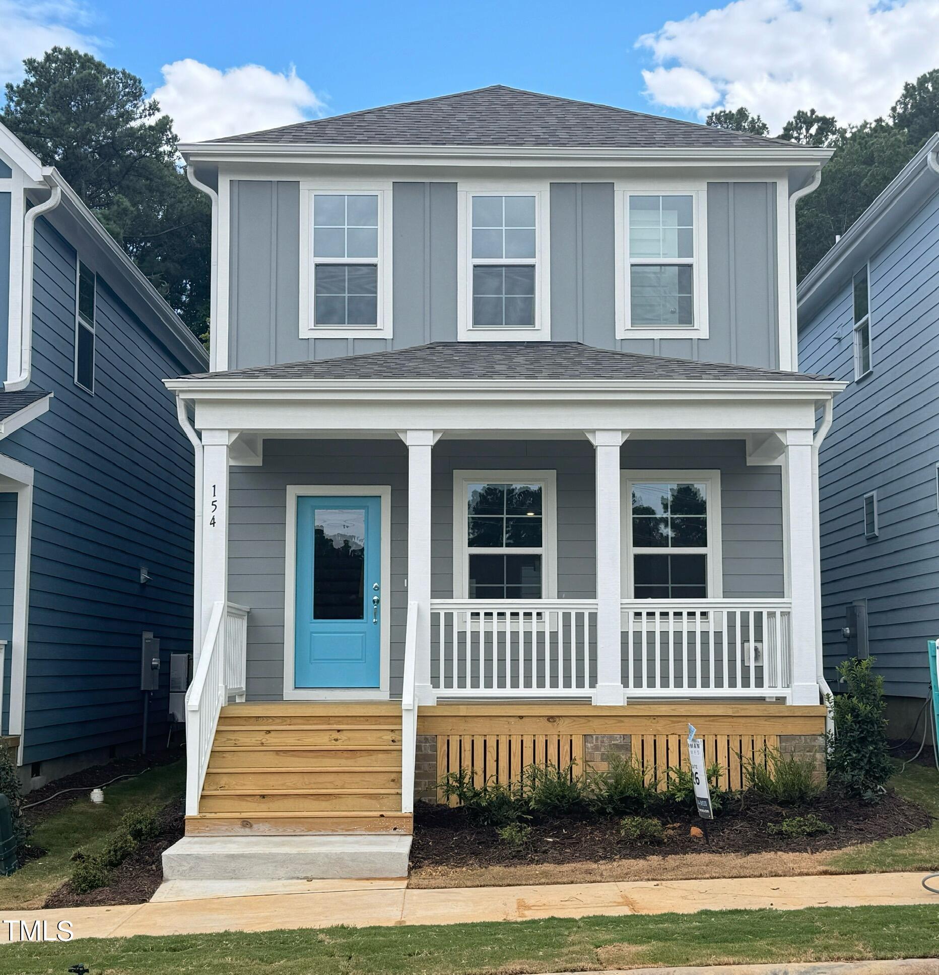 a front view of a house