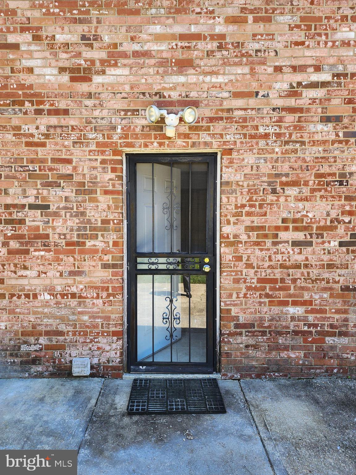 a view of front door of house