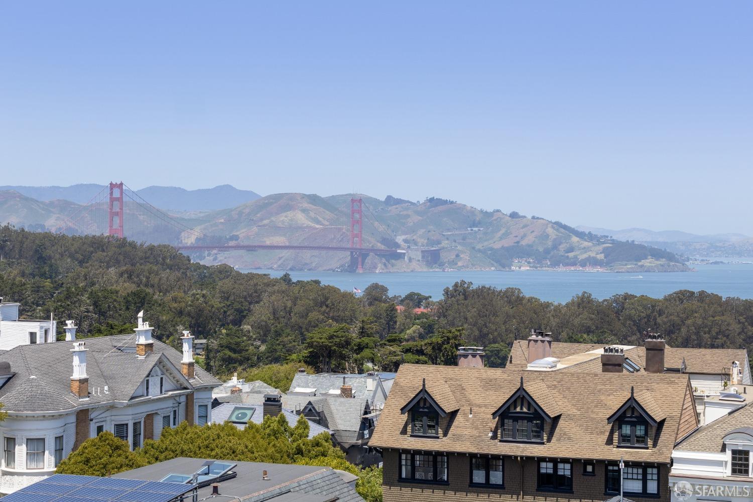 a view of city and mountain