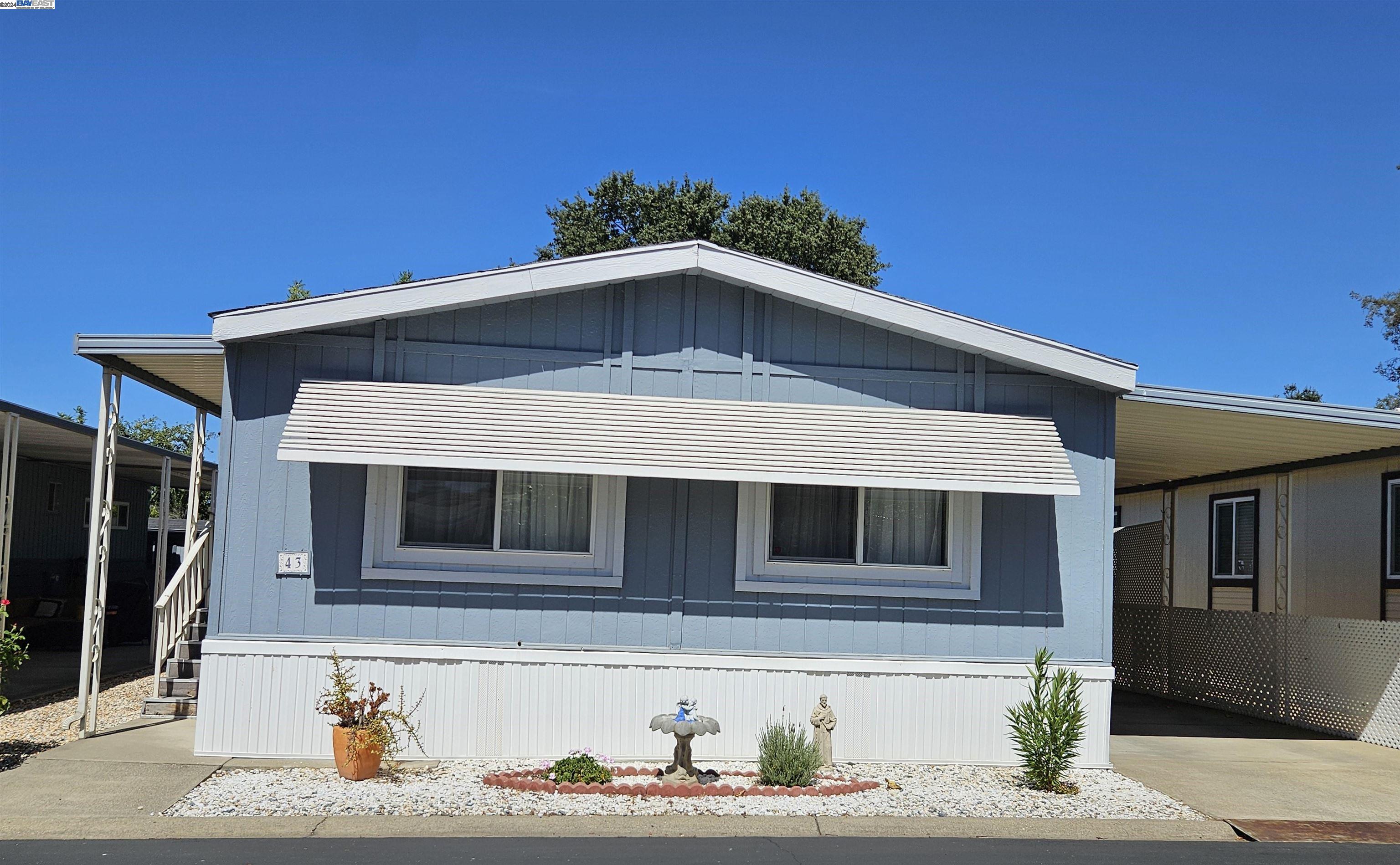 a front view of a house