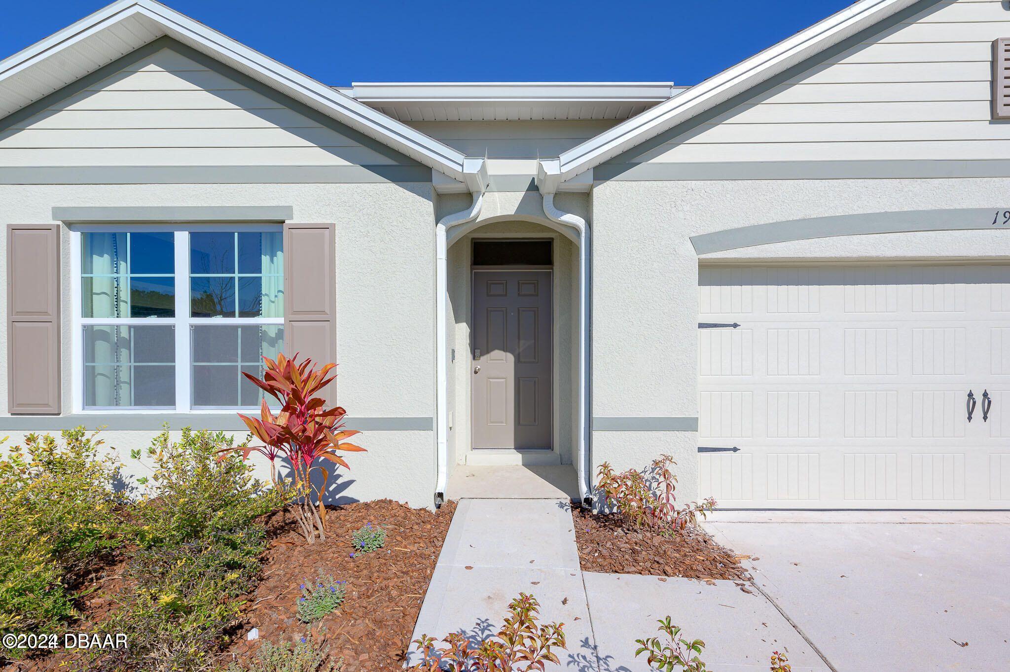 a front view of a house