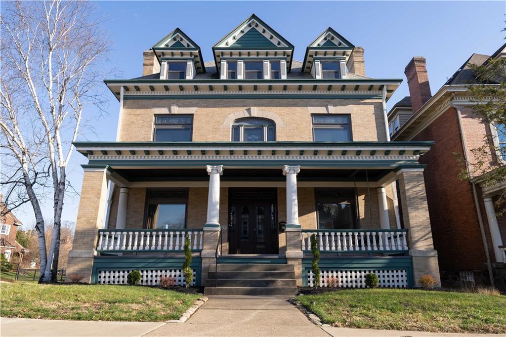 front view of a house with a door