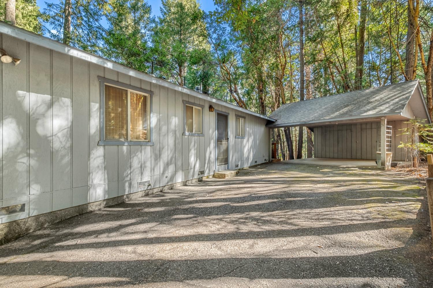 a view of a house with a outdoor space