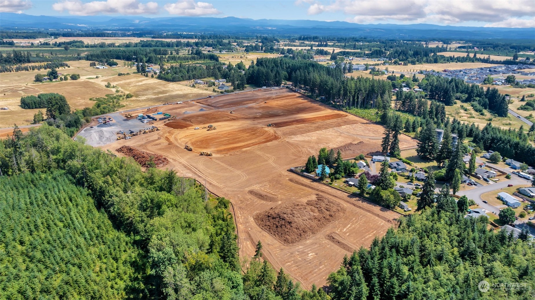 an aerial view of multiple house