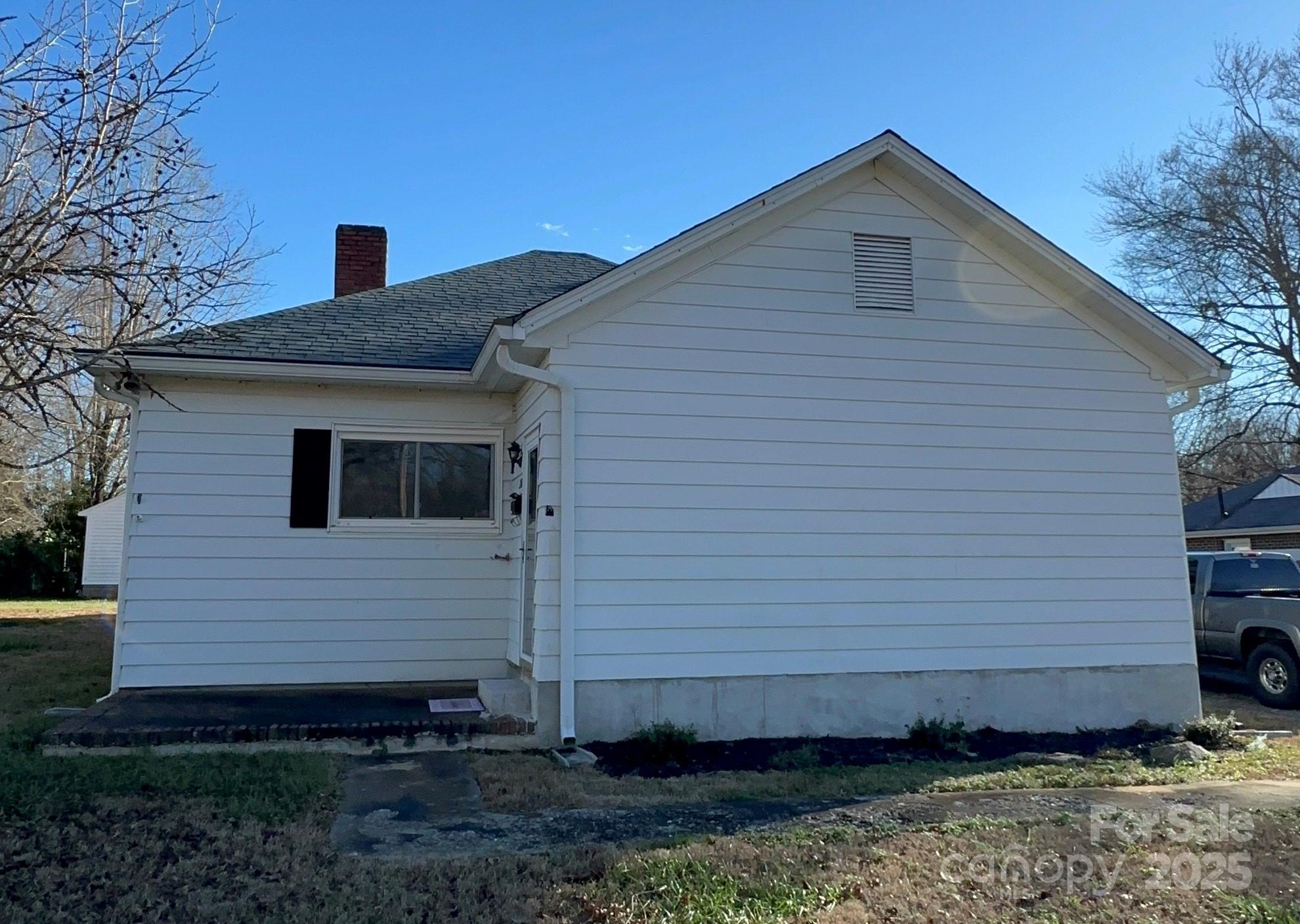 a front view of a house