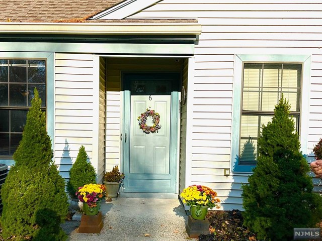 a potted plant sitting in front of a house