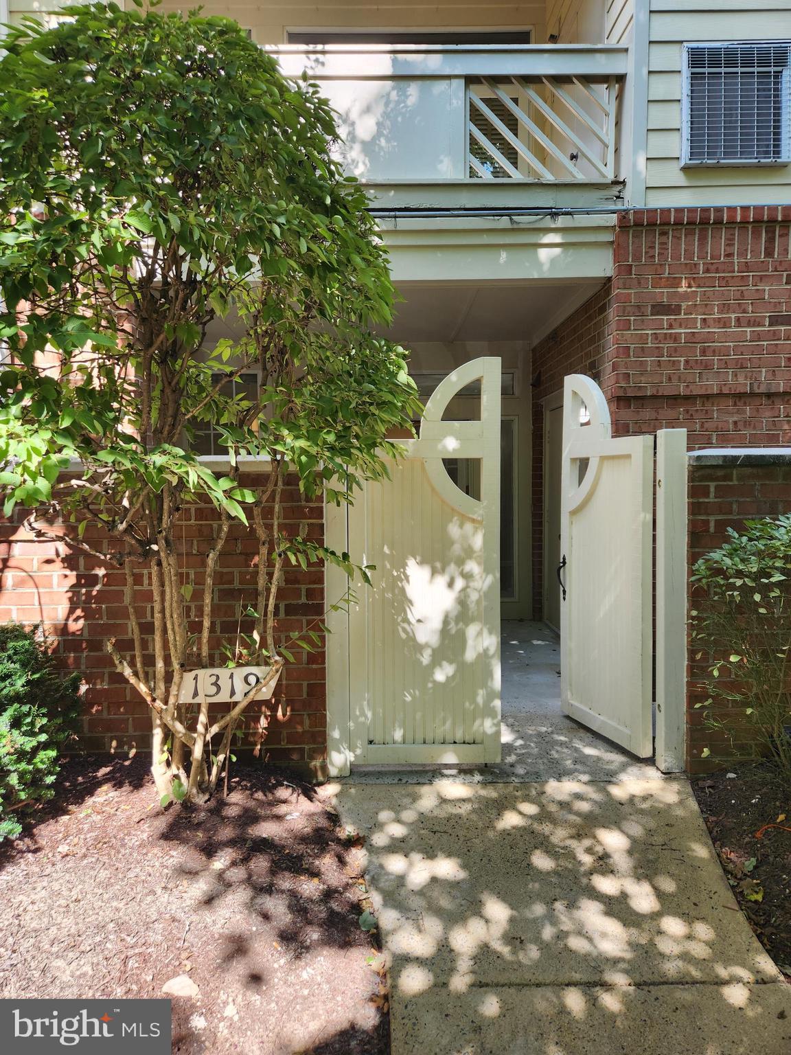 a view of a door of a house