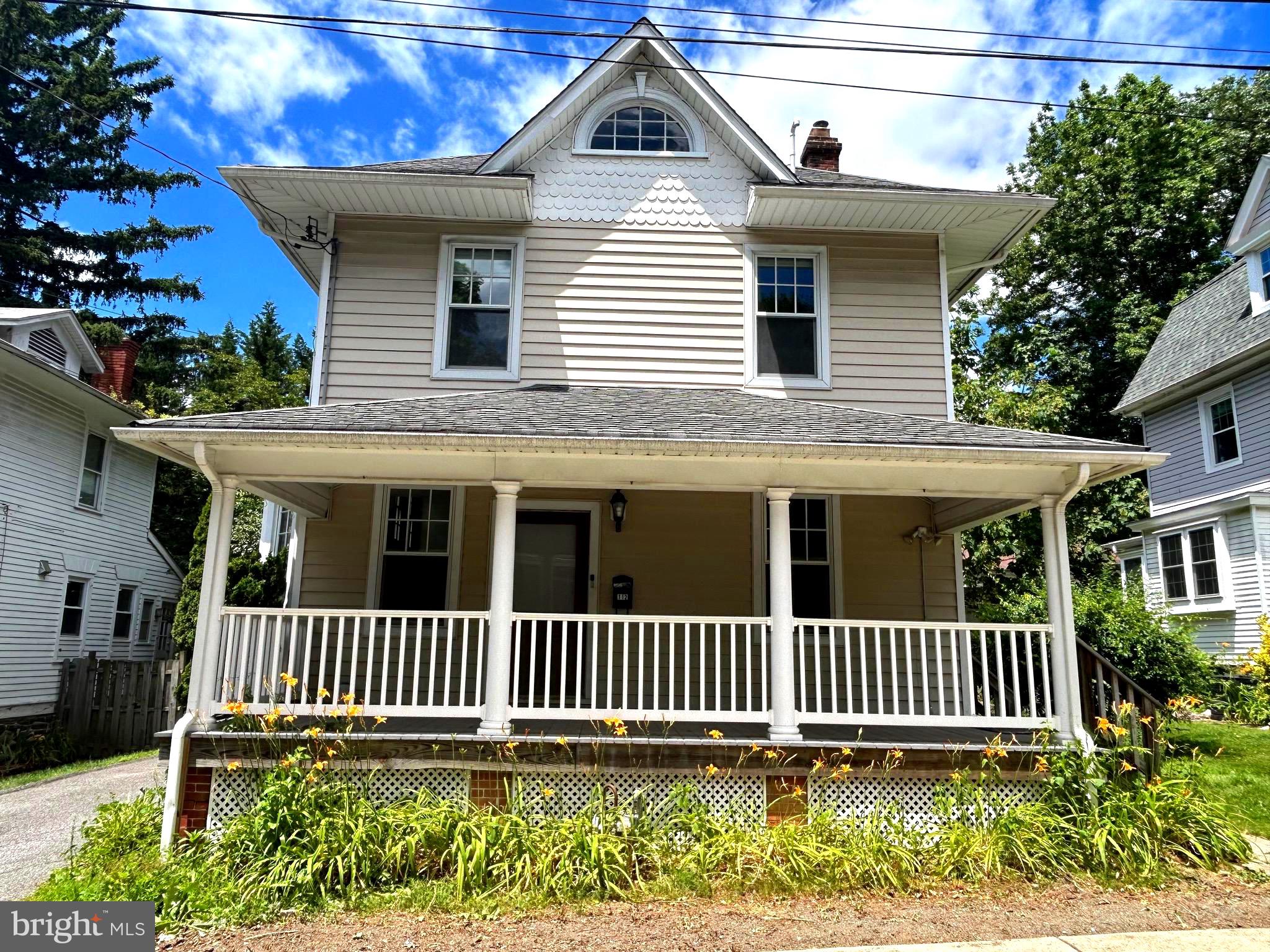 a front view of a house