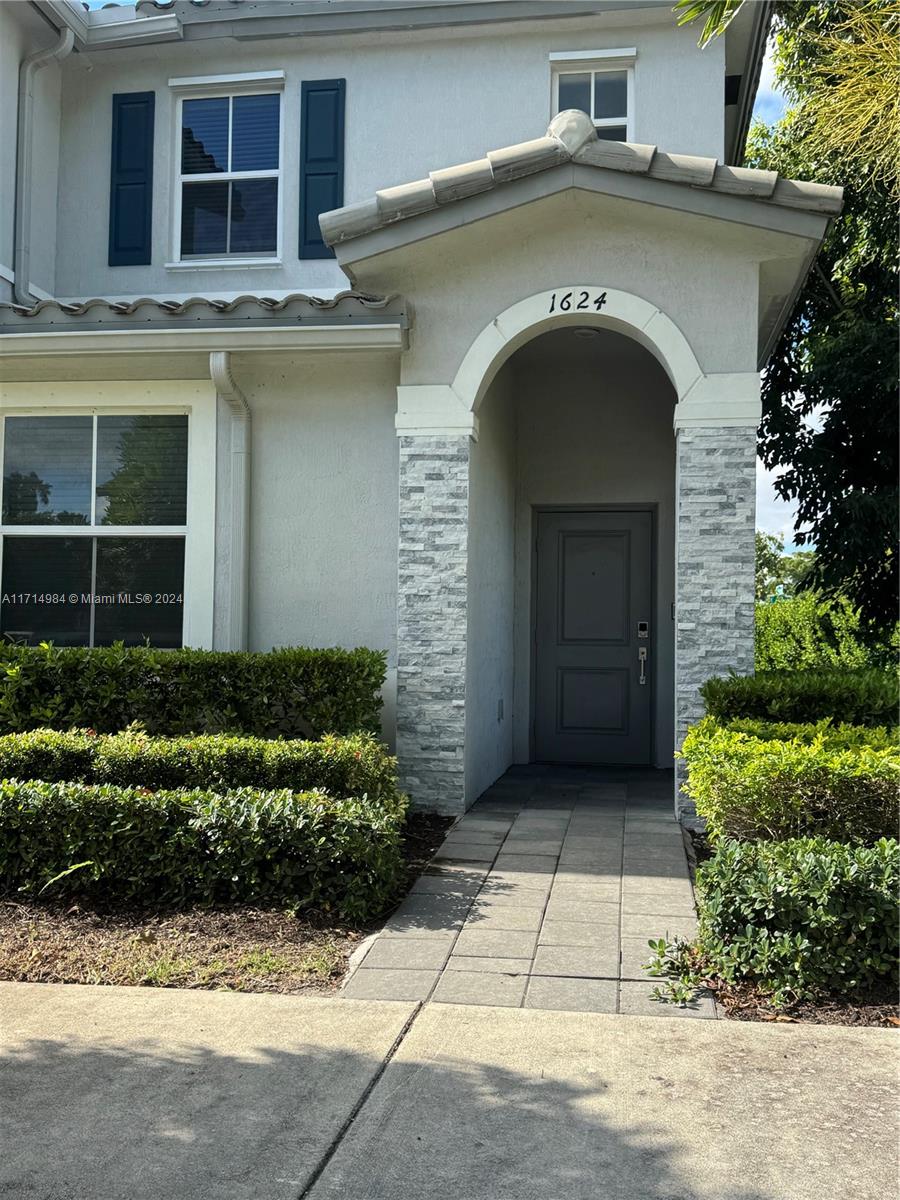 a front view of a house