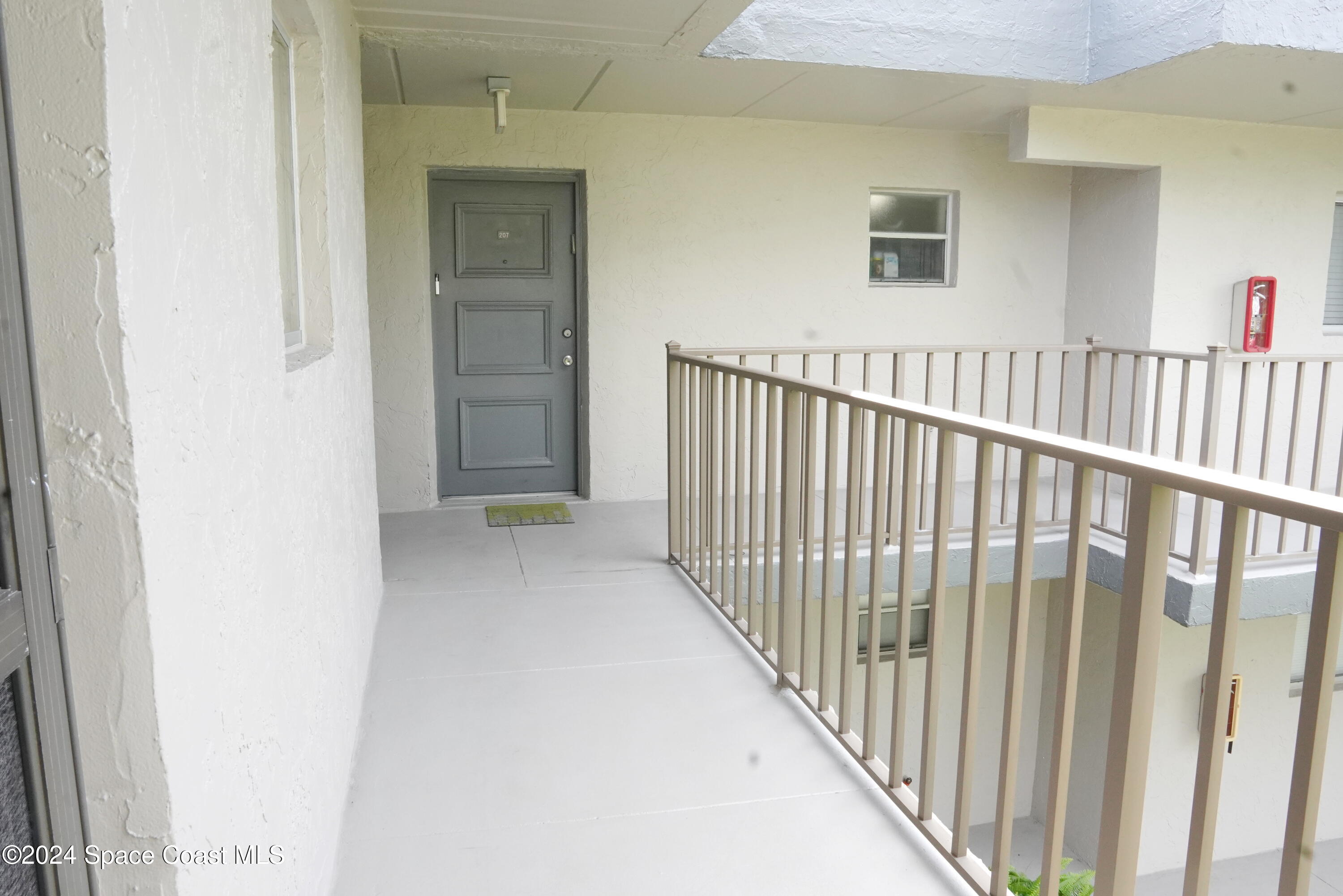 a view of a balcony