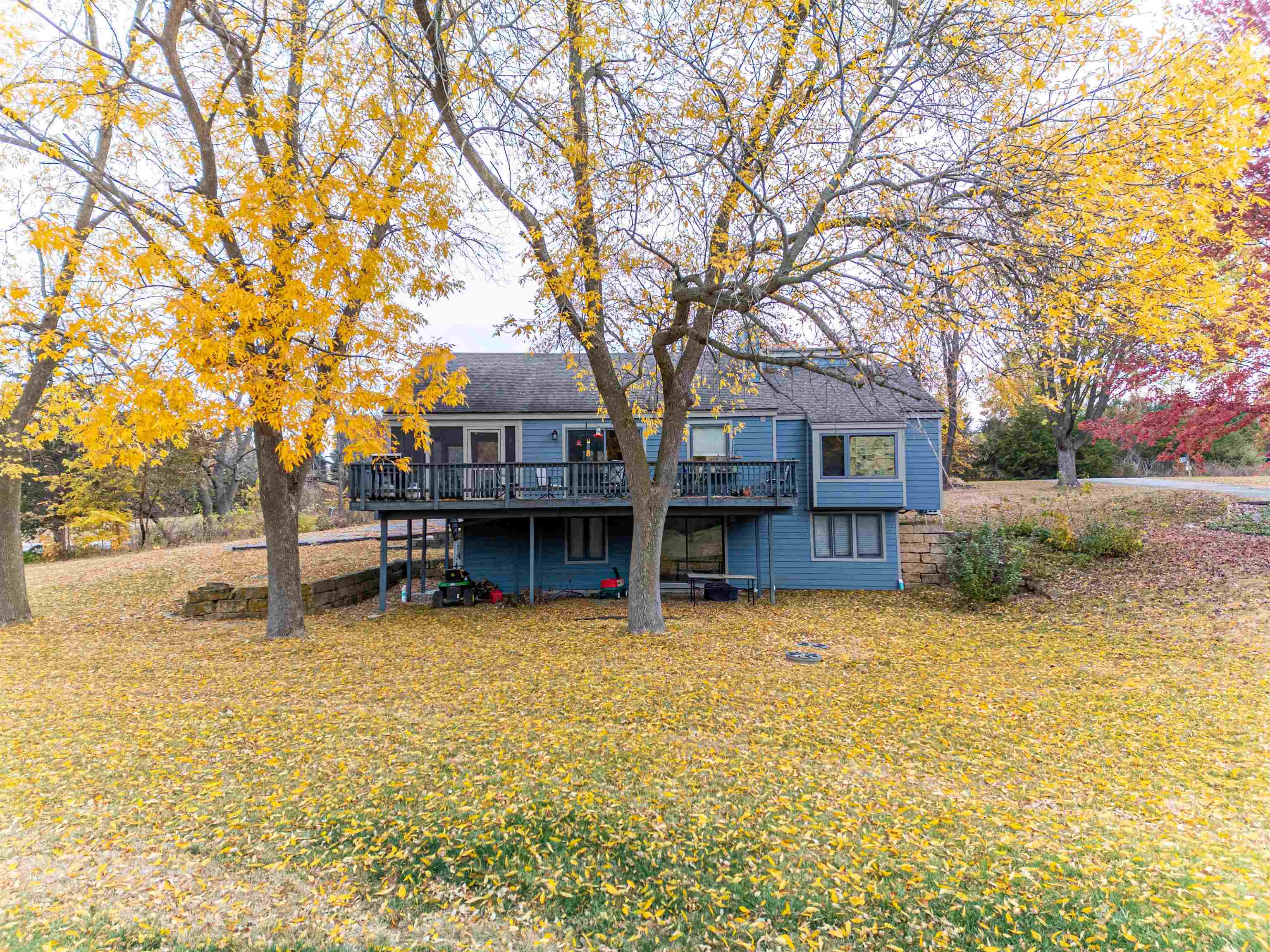 a house with trees in front of it