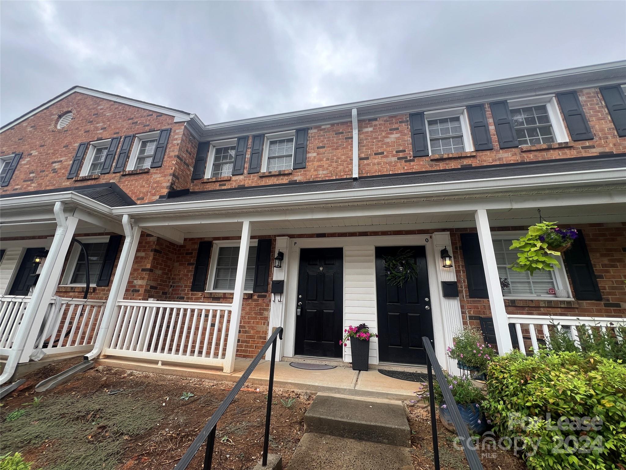 front view of a house with a porch