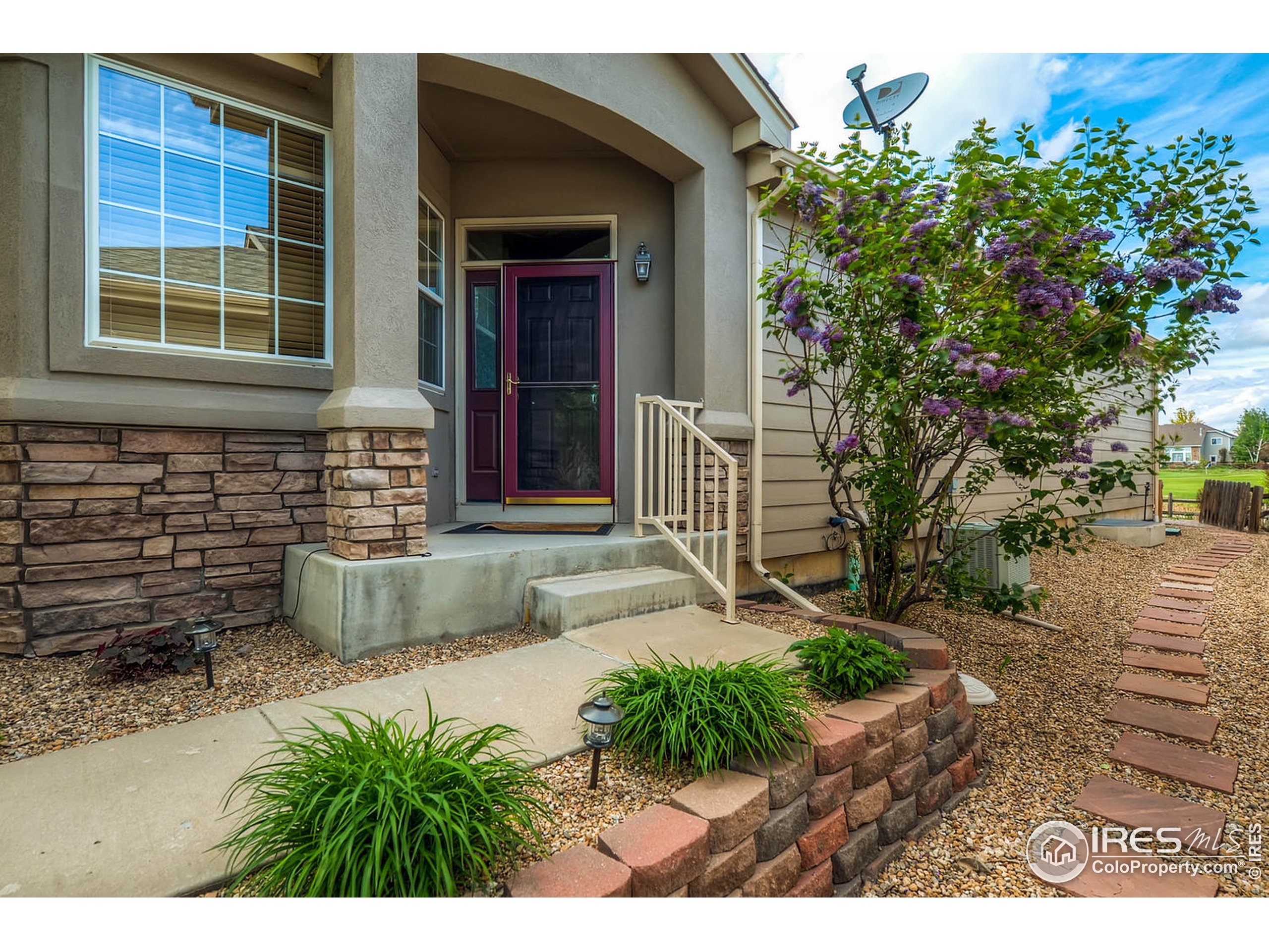 a view of front door of house