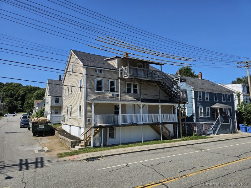 a view of a house with a patio