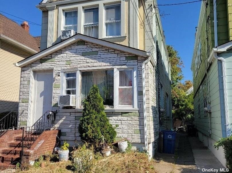 a front view of a house