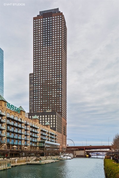 a view of building with yard