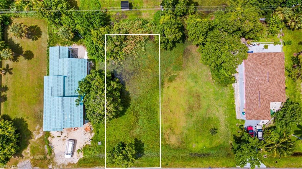 an aerial view of a residential houses