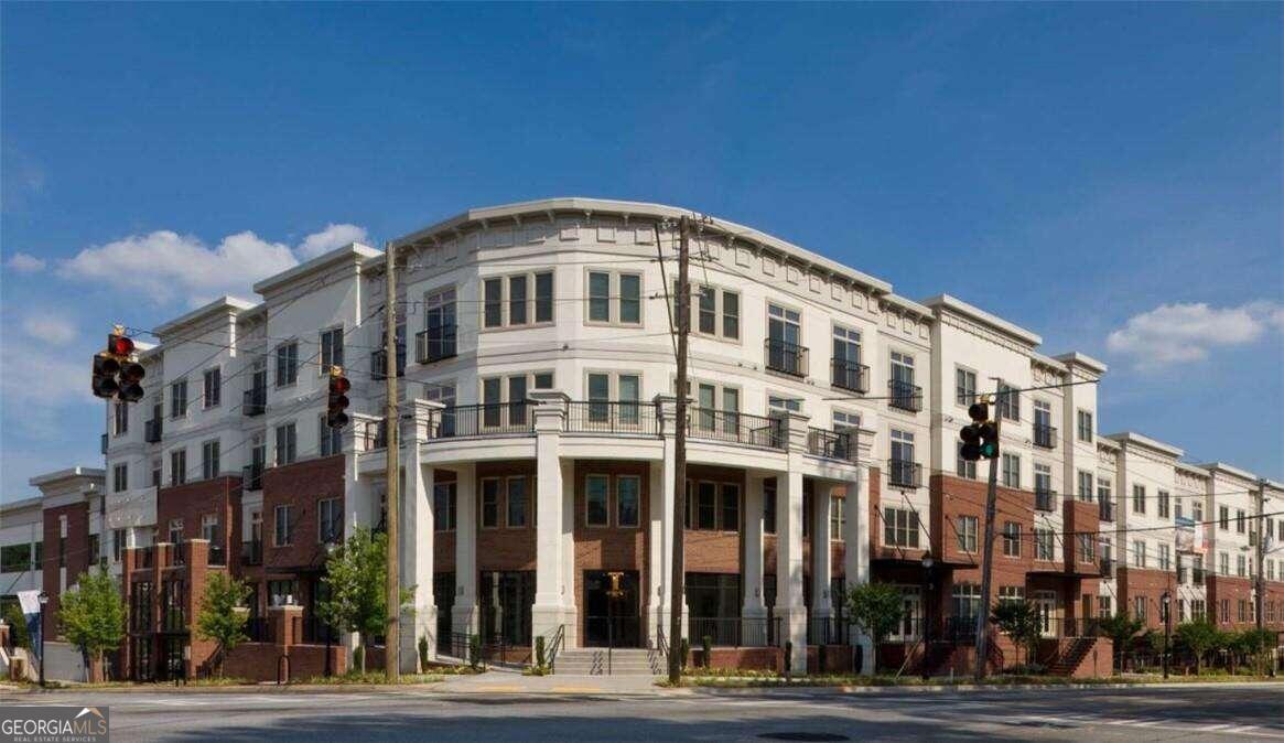 a large building with a large windows