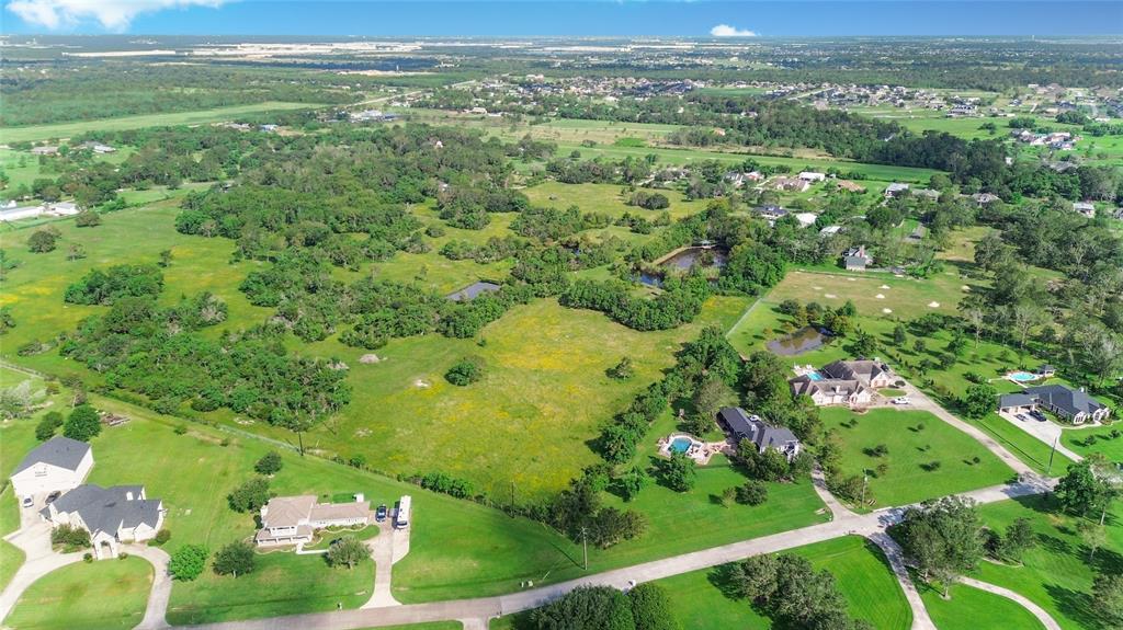 a view of a green field with lots of flower in it