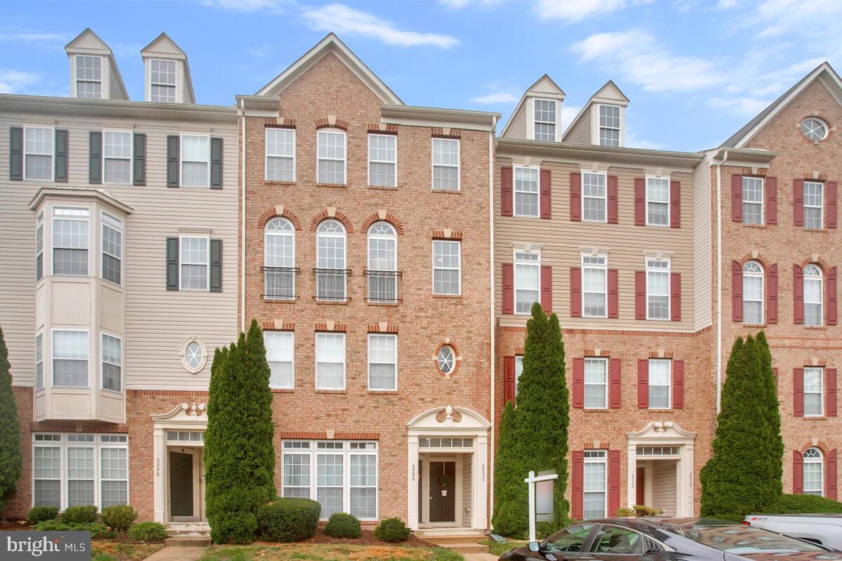 a front view of a residential apartment building