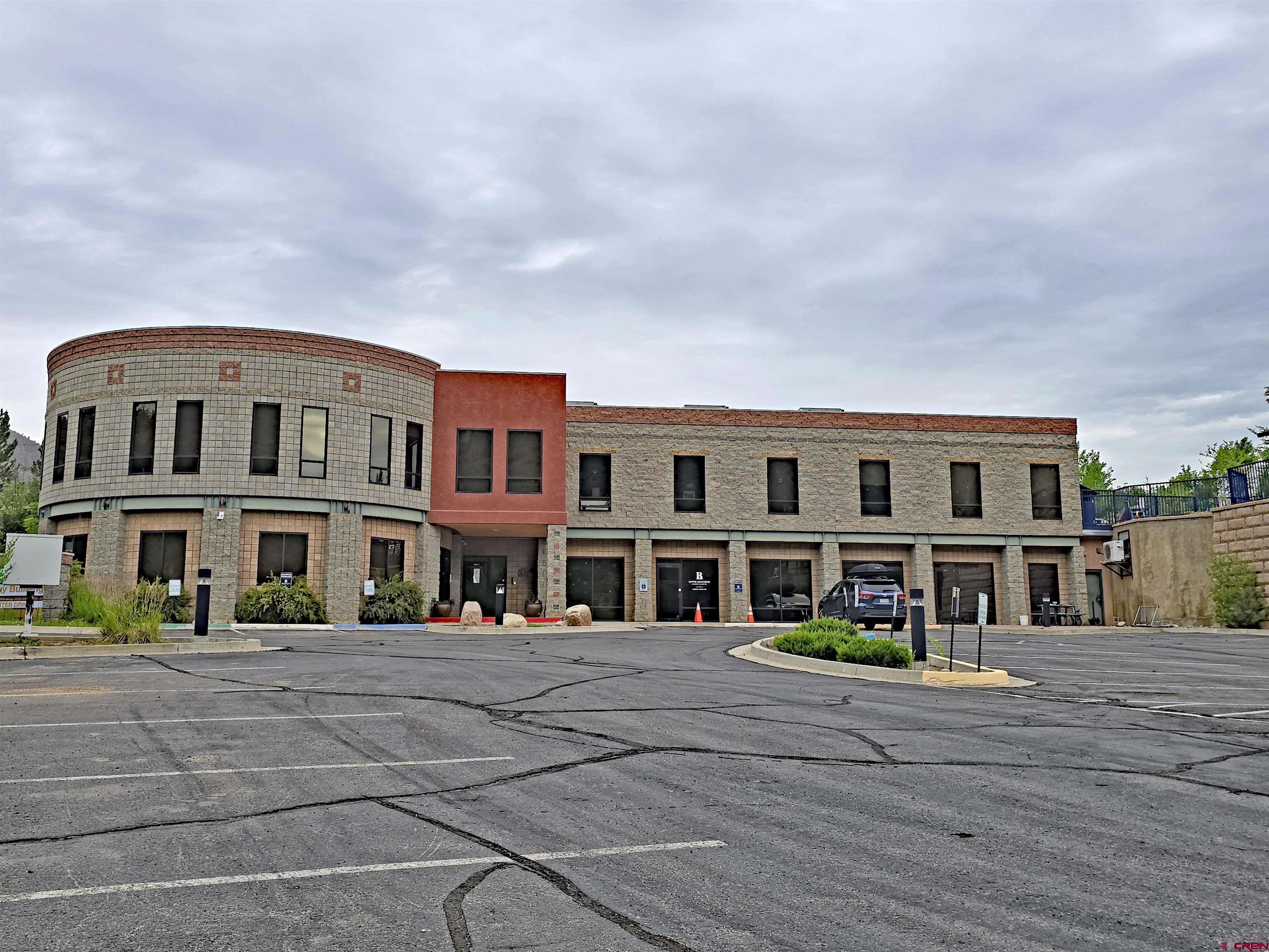 a front view of residential houses with street