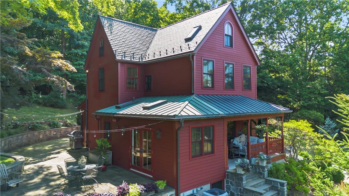 View of front of home featuring a patio area