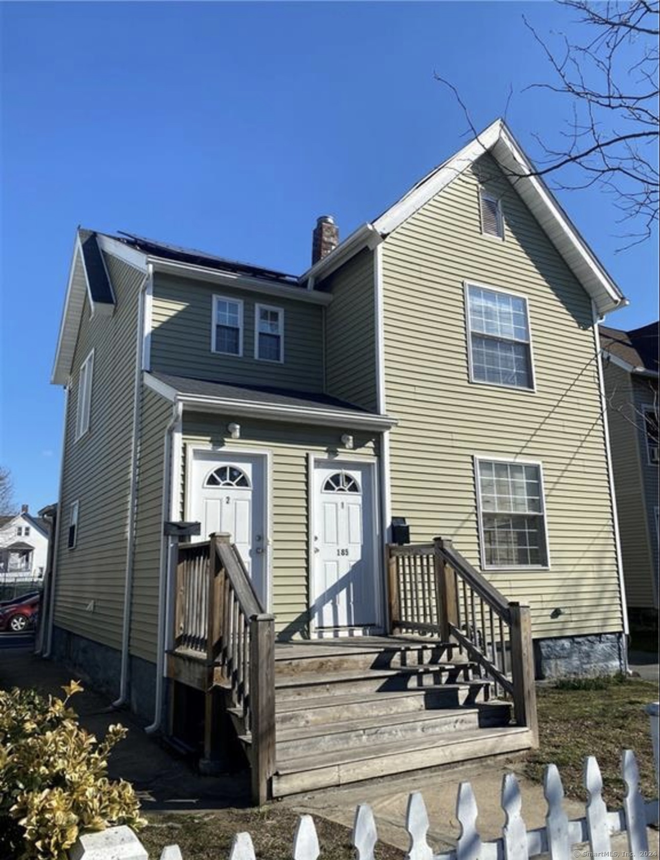 a front view of a house