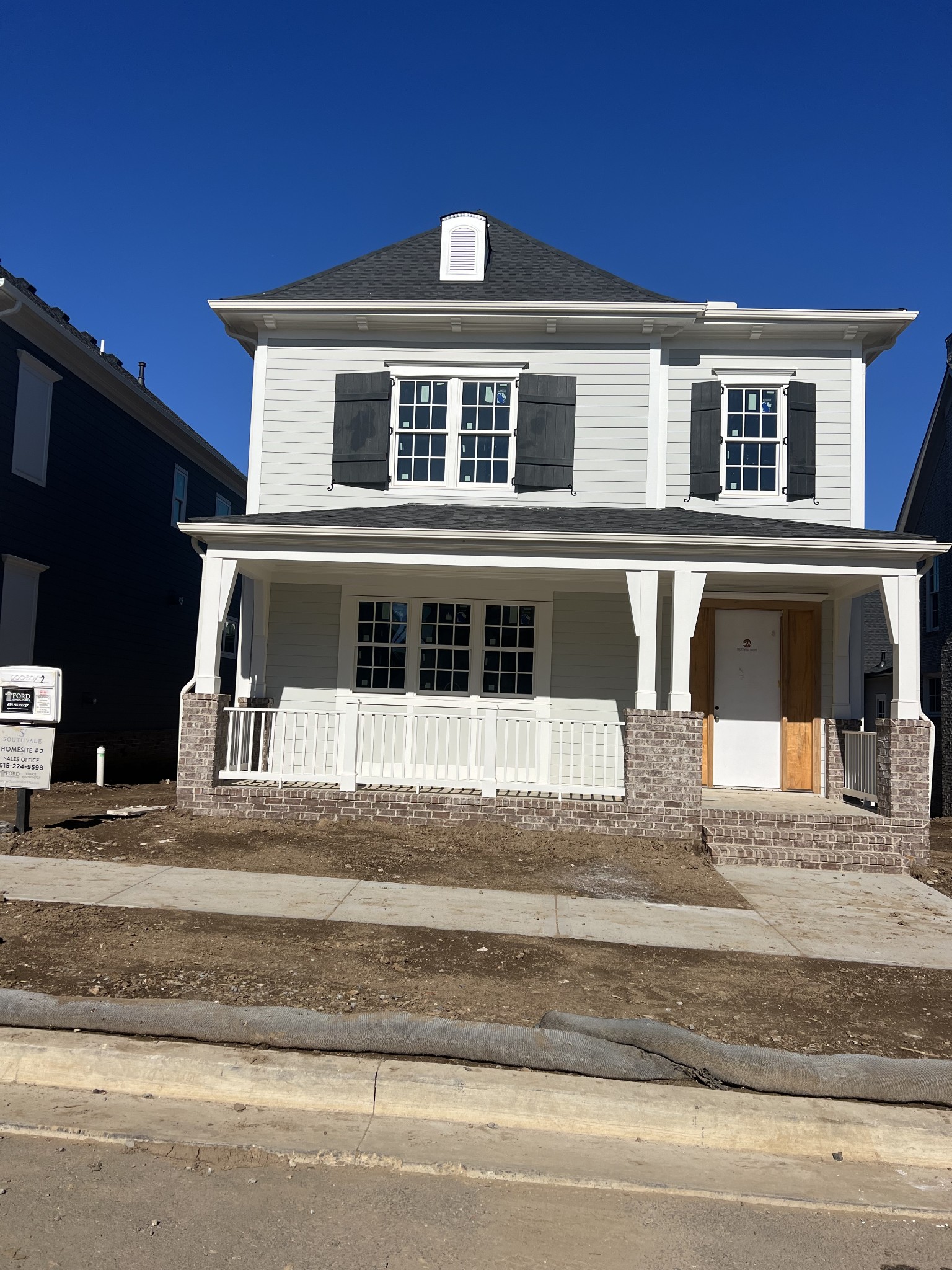 a front view of a house