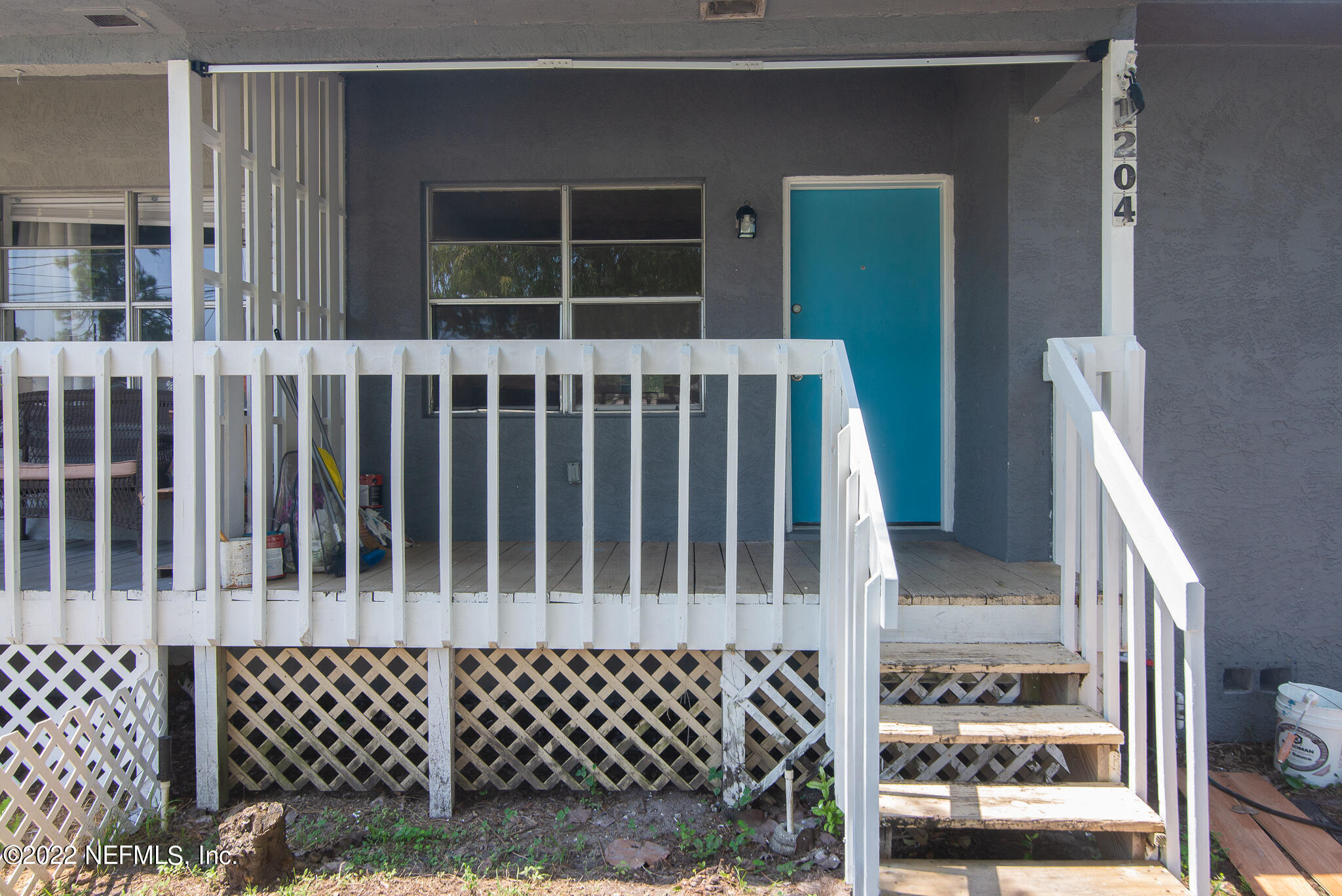 a view of a balcony