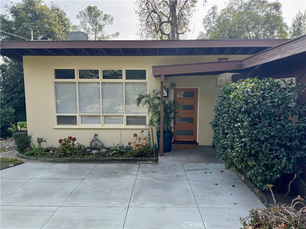 a front view of a house