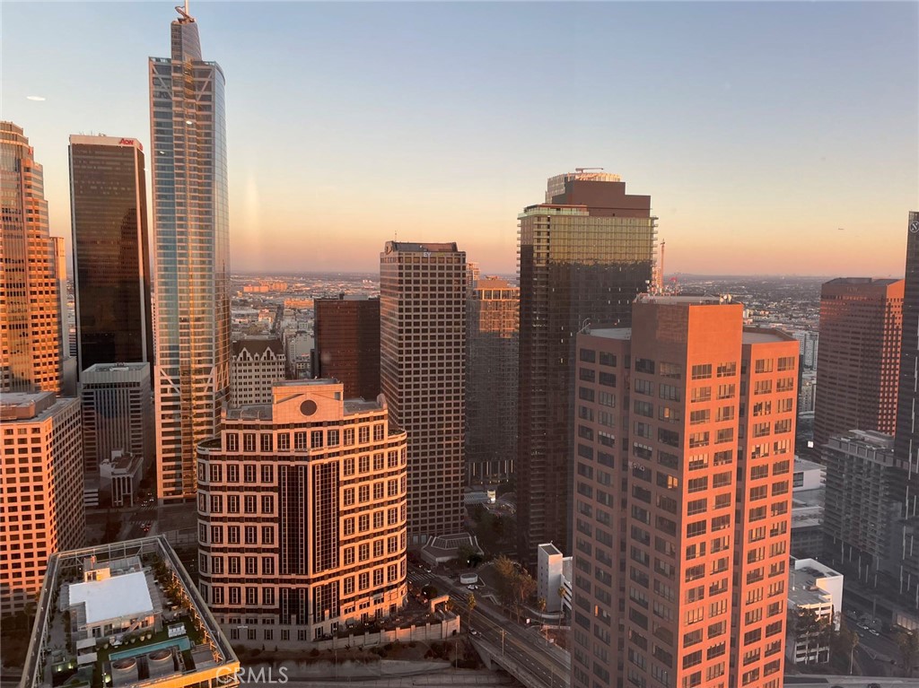 a view of balcony with a city view