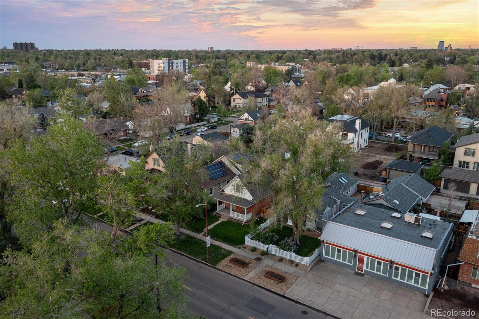 an aerial view of multiple house